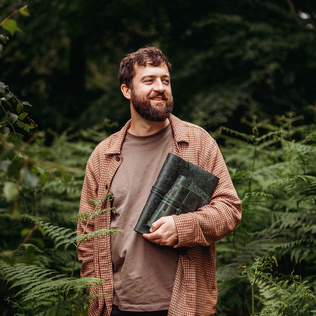 Botanical Evergreen Leather Journal | Lucas Ruth Leather Goods